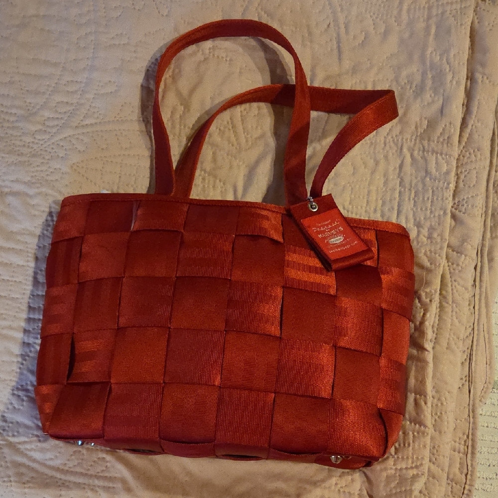Harvey's Red Seatbelt Woven Tote Bag